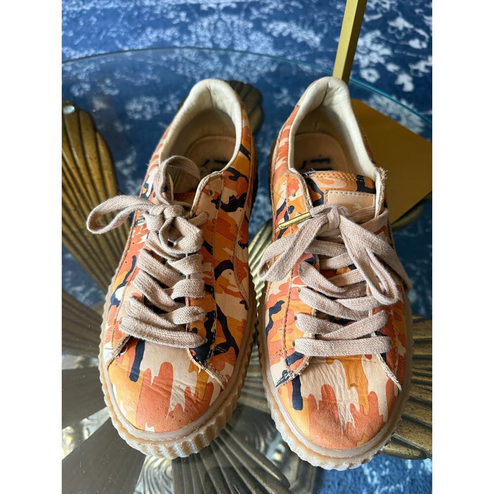 Puma Fenty Rihanna x Suede Orange Camo Creepers Sz. W10 M8